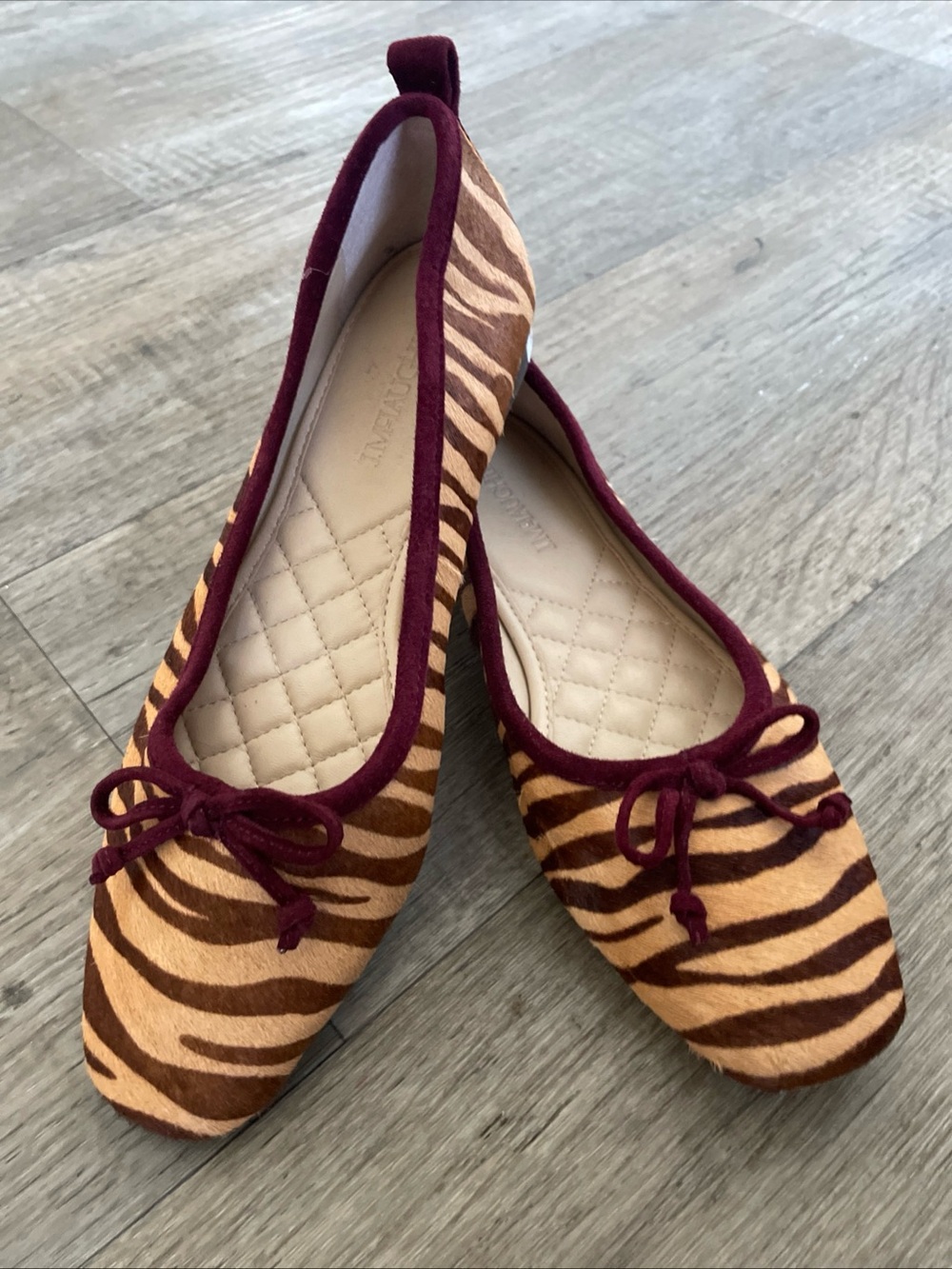 J. McLaughlin Zebra Calf Hair Tassel Loafers Leather Flats Women’s Size 6 - Picture 3 of 16